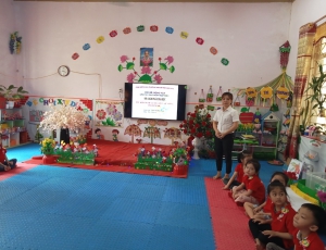 Trường MN Kim Ngọc thăm lớp dự giờ các hoạt động chuyên môn